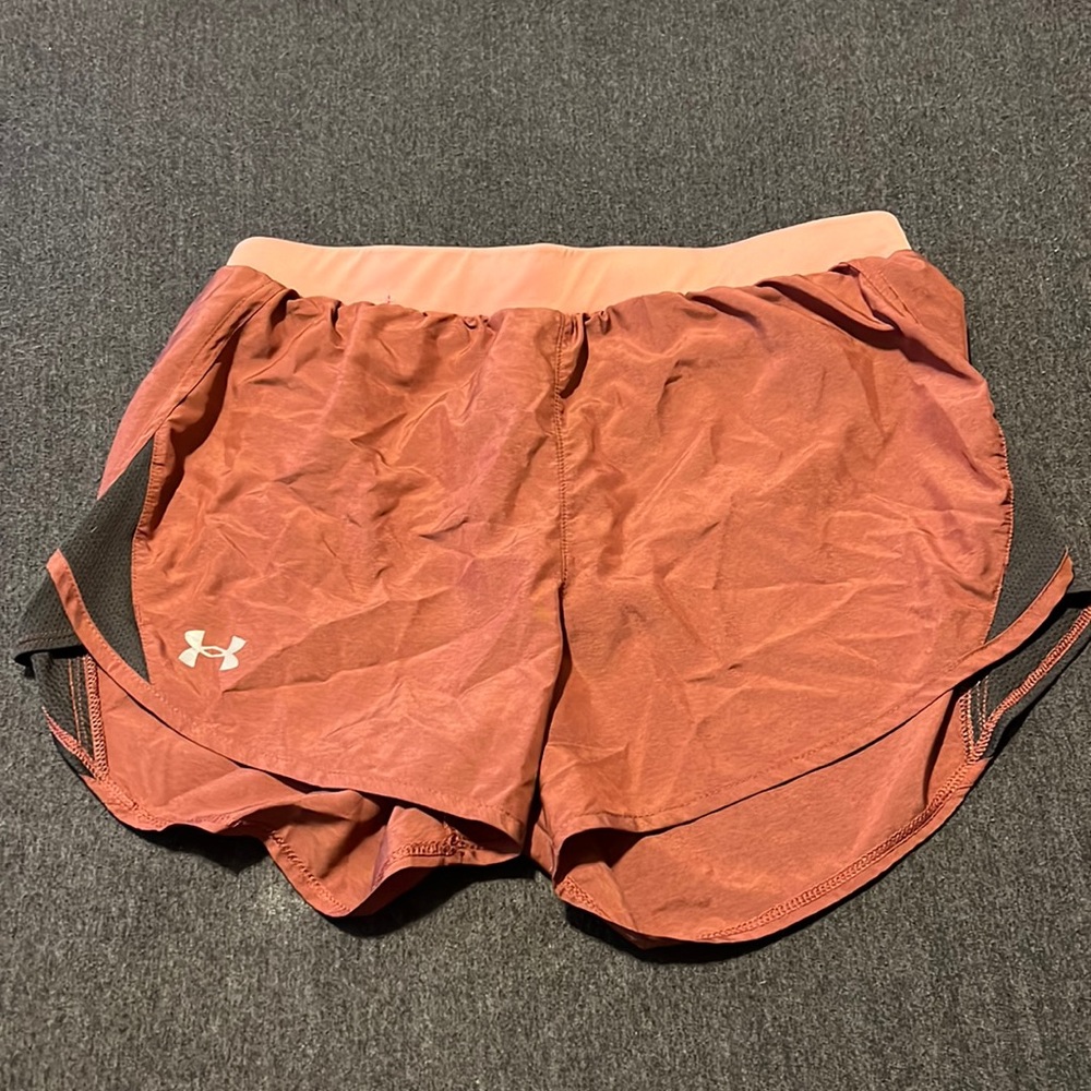 Under Armour pink athletic shorts size medium